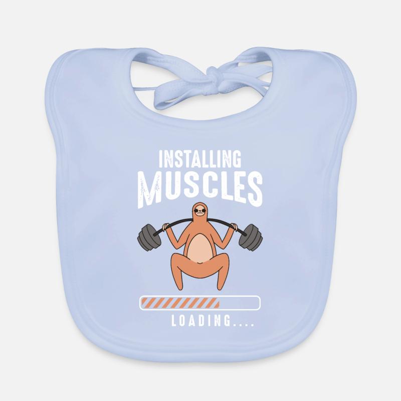 Installing Muscles Loading Organic Baby Bibs