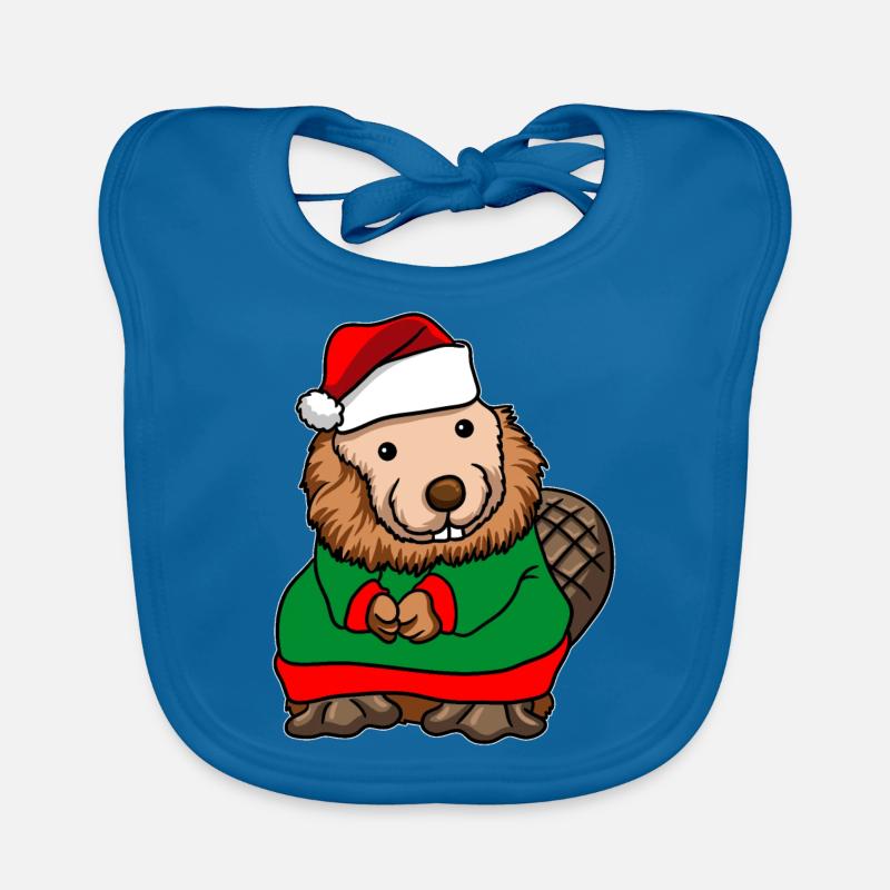 Biber Weihnachtsmann Baby Bio-Lätzchen
