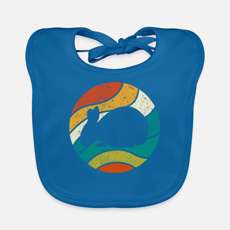 Retro Vintage Rabbit Rabbit Organic Baby Bibs