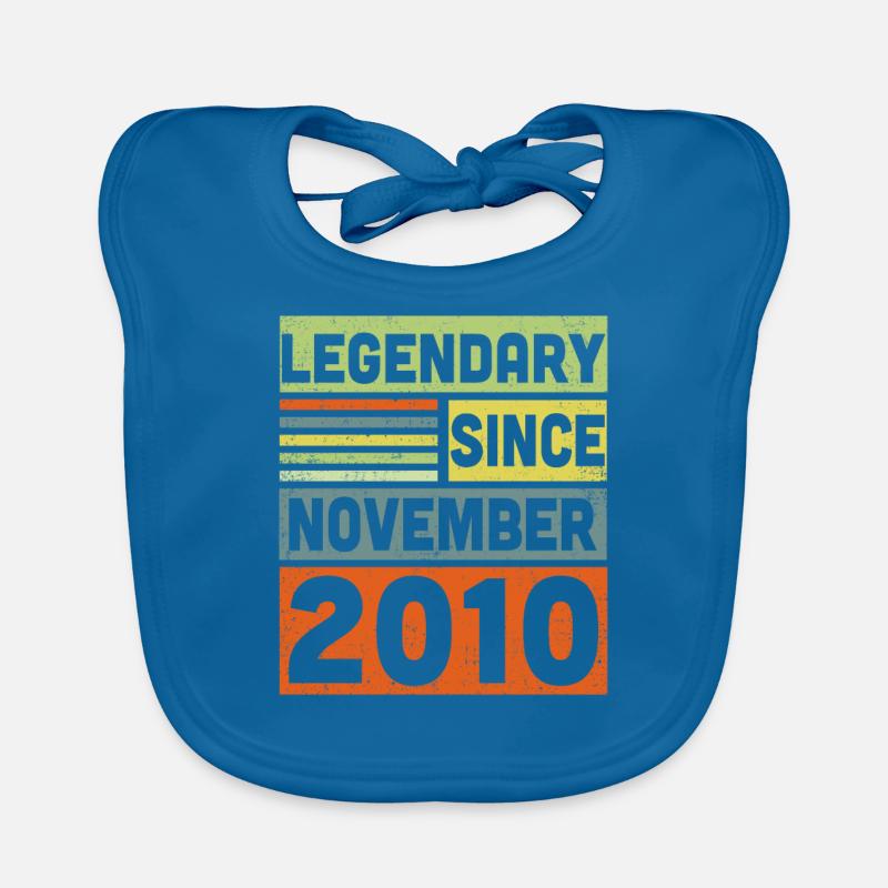12 Years Old Legendary Since November 2010 12th Organic Baby Bibs