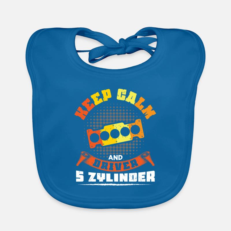 Keep Calm and driver 5 Zylinder Baby Bio-Lätzchen