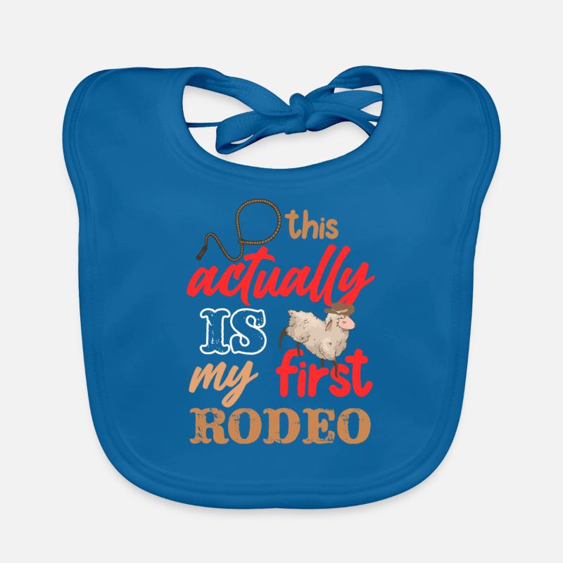 Actually My First Mutton Buster Rodeo Sheep Riding Organic Baby Bibs