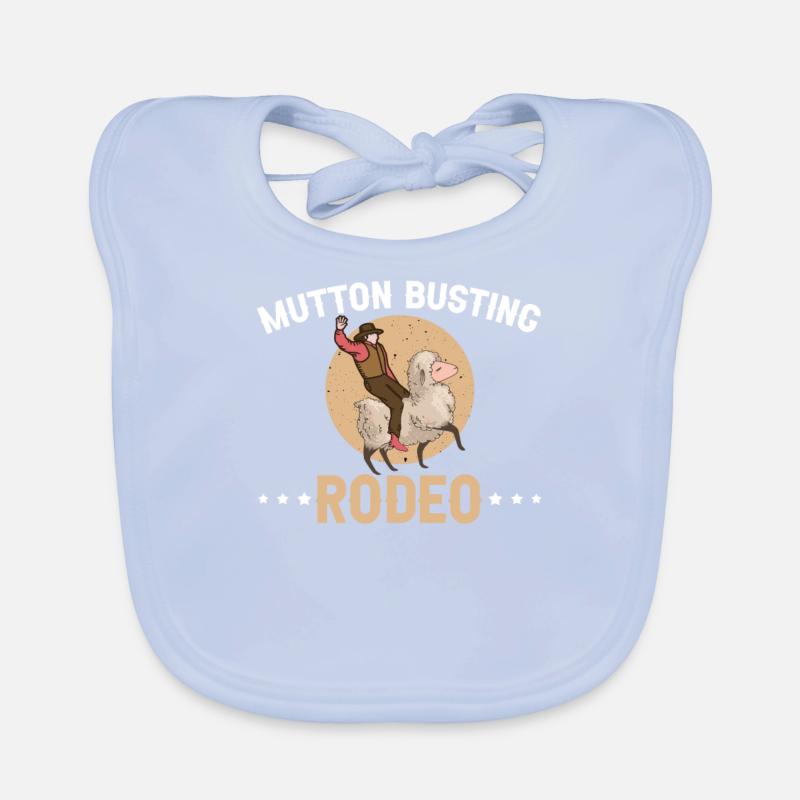 Mutton Busting Rodeo Western Schafs Reiter Baby Bio-Lätzchen