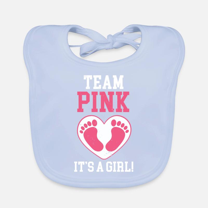 L’équipe Pink c’est une fille Bavoir bio Bébé