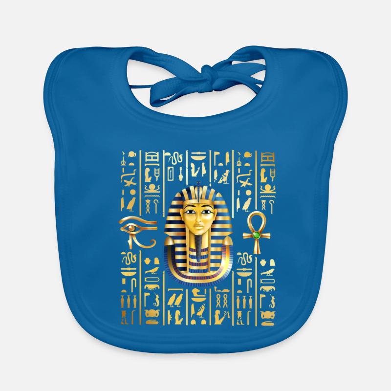 hieroglyphics pharaoh Design for a pharaoh Organic Baby Bibs
