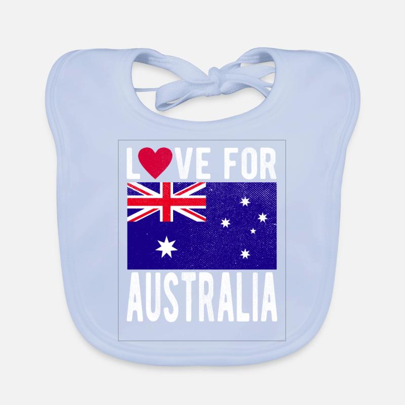 Australia Flag Organic Baby Bibs