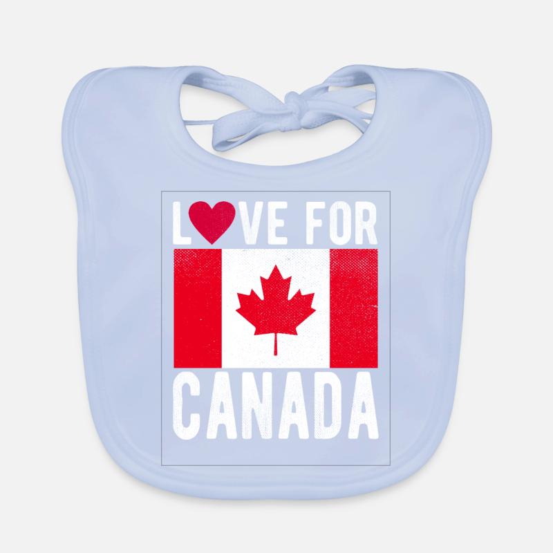Drapeau du Canada Bavoir bio Bébé