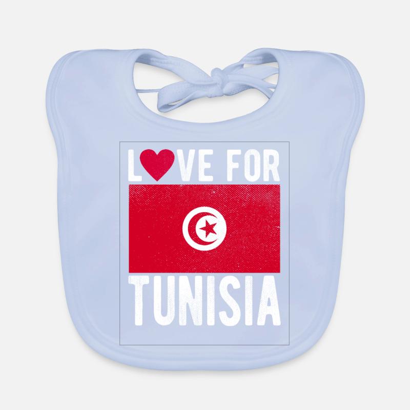 Tunisia Flag Organic Baby Bibs