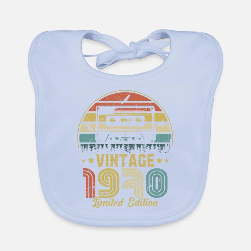 Vintage cassette 1970 Organic Baby Bibs