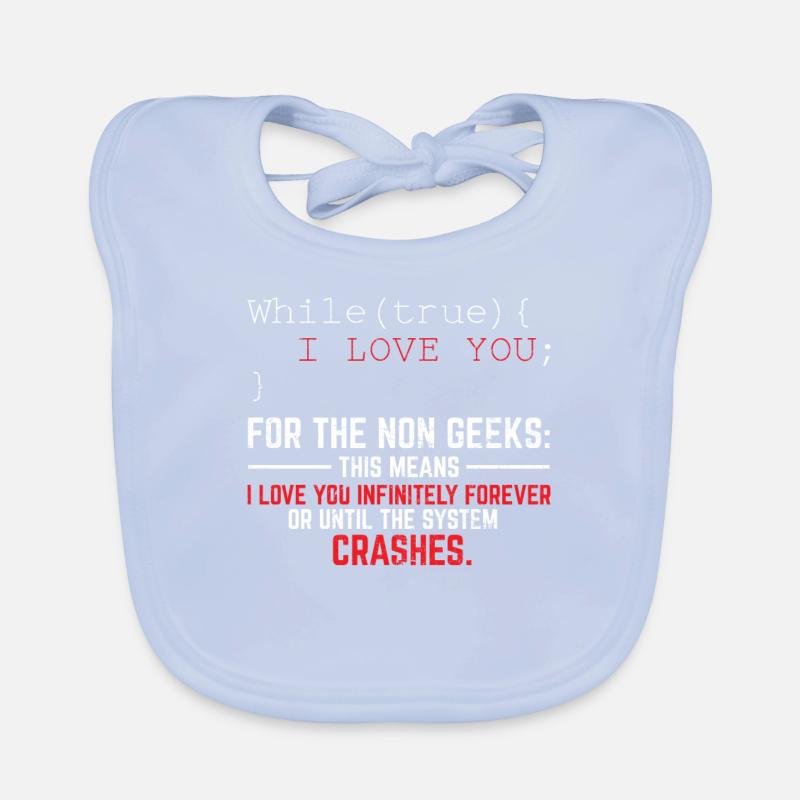 Funny Geek Lover Software Engineer Programmer Deve Organic Baby Bibs