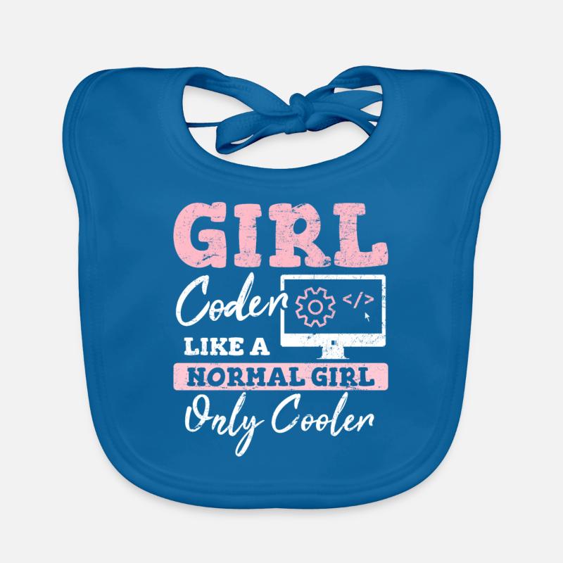 Drôle de fille Codeur Code de programmation informatique Développement Web Bavoir bio Bébé