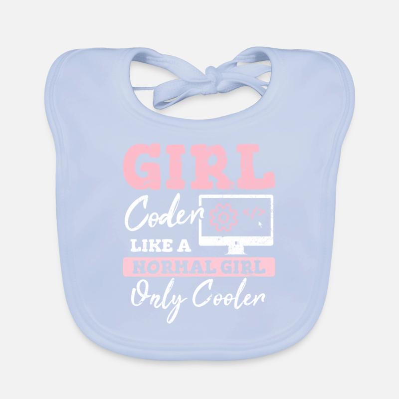 Funny Girl Coder Computer Programming Code Web Dev Baby Bio-Lätzchen