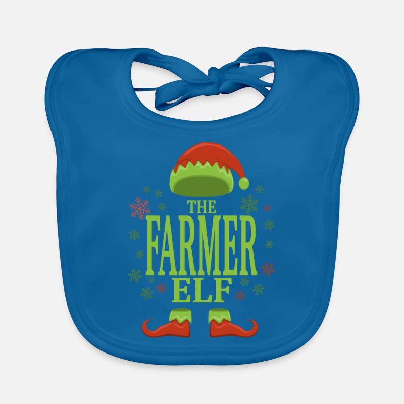 Farmer Christmas Elf Organic Baby Bibs