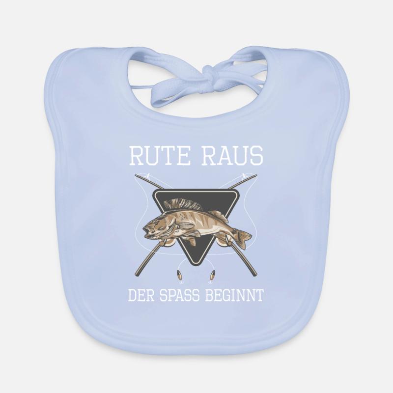 Hobbyfischer Angler Rute Raus Der Spaß Beginnt Baby Bio-Lätzchen