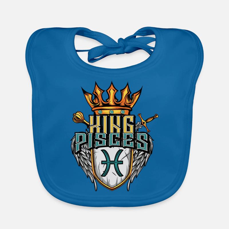 Pisces Zodiac sign Organic Baby Bibs