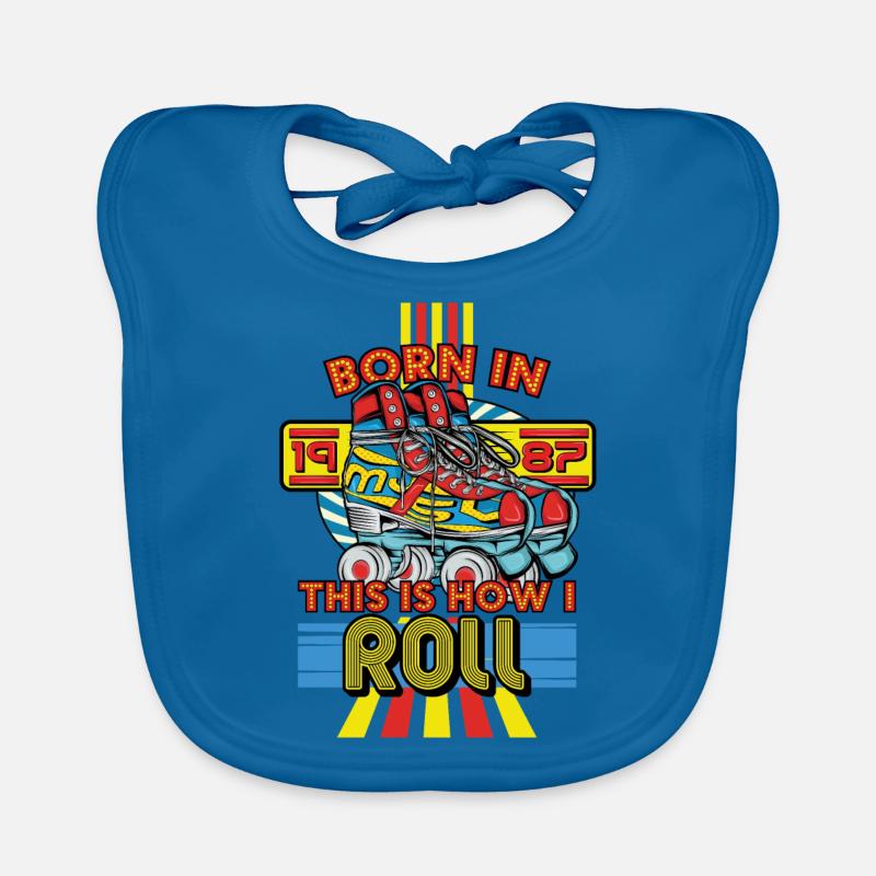Born In 1987 This Is How I Roll Organic Baby Bibs