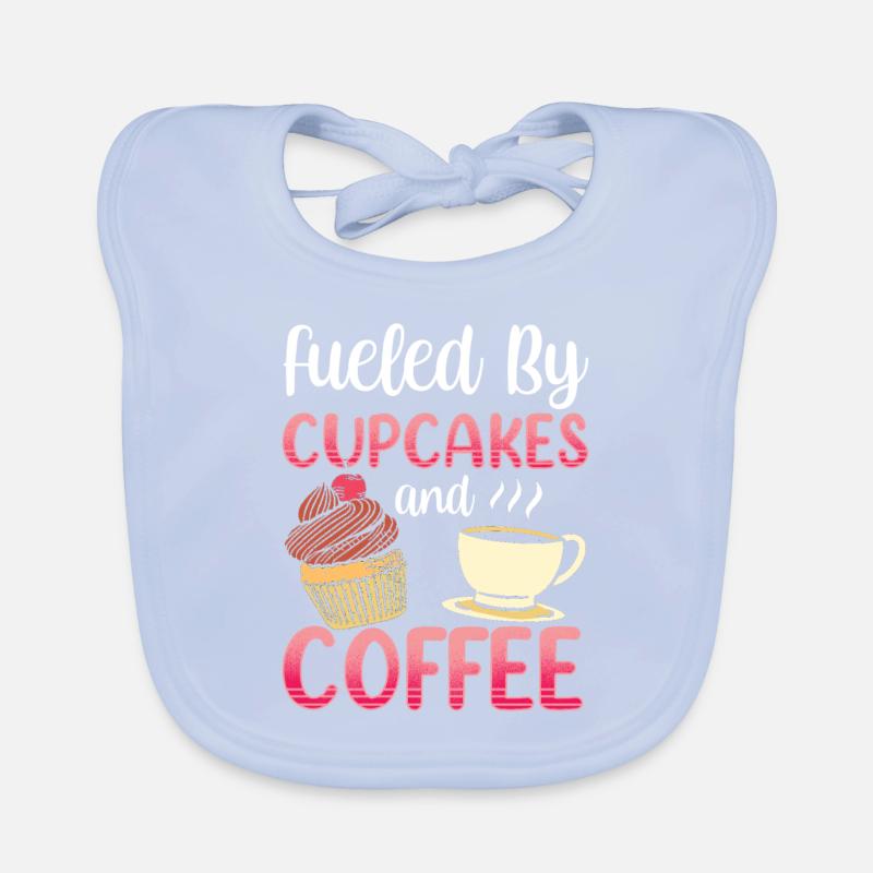 Angetrieben Von Cupcakes Und Kaffee Essen Cupcake Baby Bio-Lätzchen