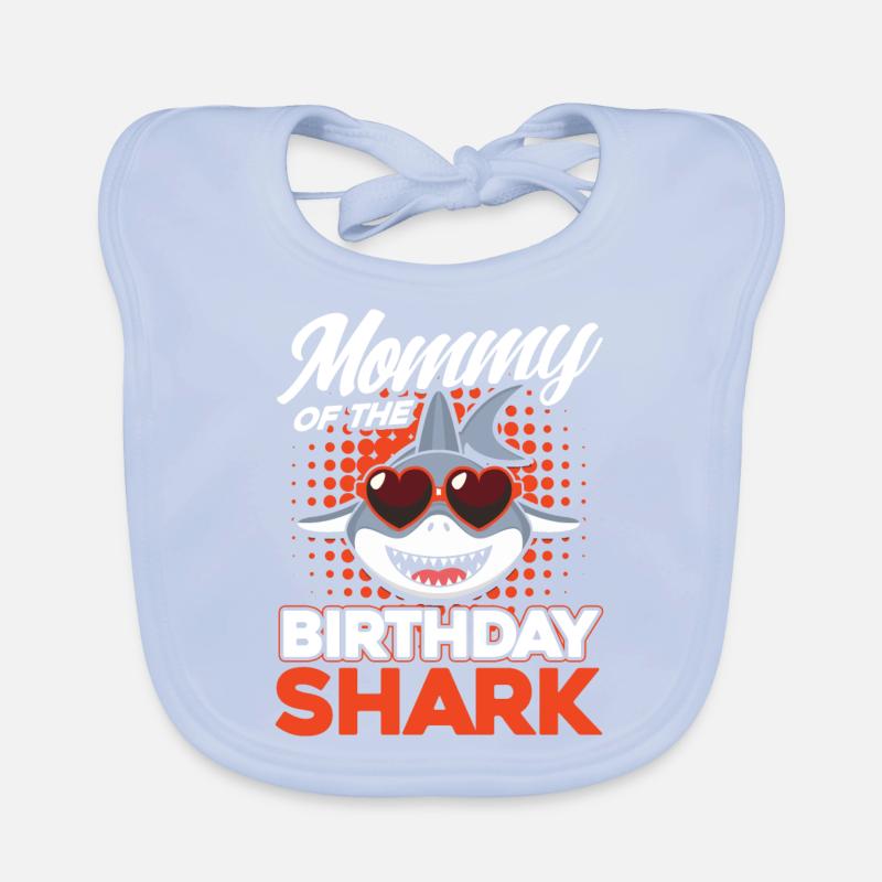 Maman du requin d’anniversaire Bavoir bio Bébé