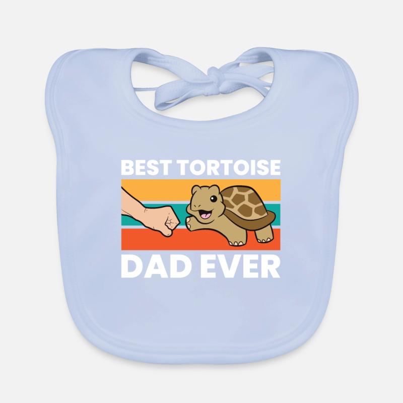 Best Tortoise Dad Ever Organic Baby Bibs
