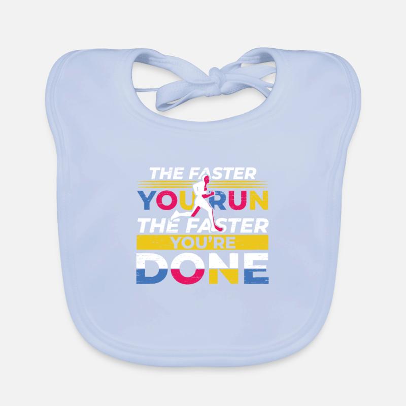 Plus vite vous courez Athlétisme coureurs Bavoir bio Bébé