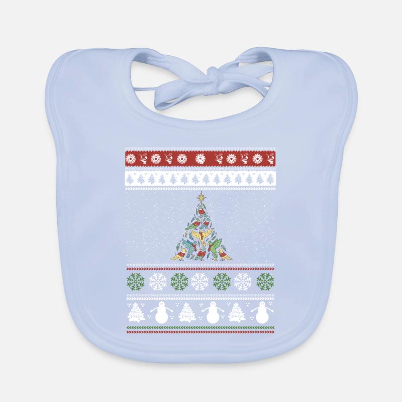 Oiseaux Arbre de Noël Noël Bavoir bio Bébé