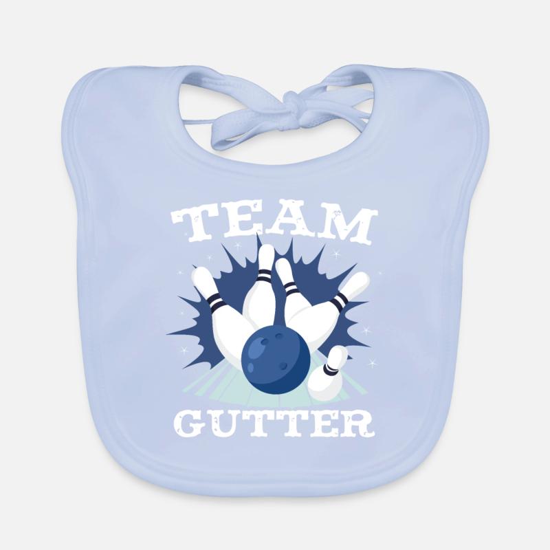 Team Gutter | Funny Bowling Organic Baby Bibs