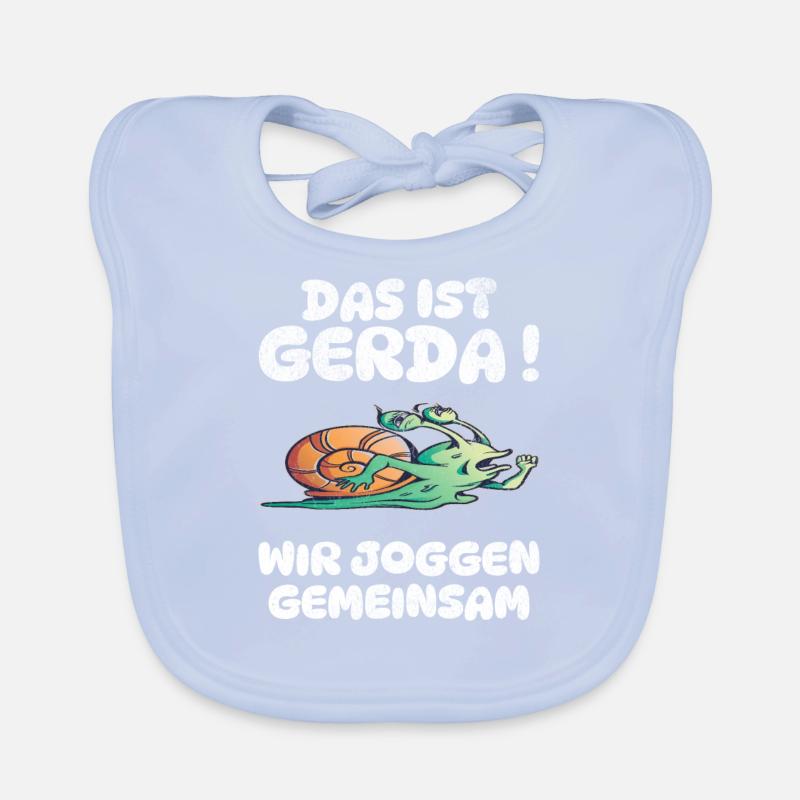 Das ist Gerda Wir Joggen gemeinsam Langsame Baby Bio-Lätzchen
