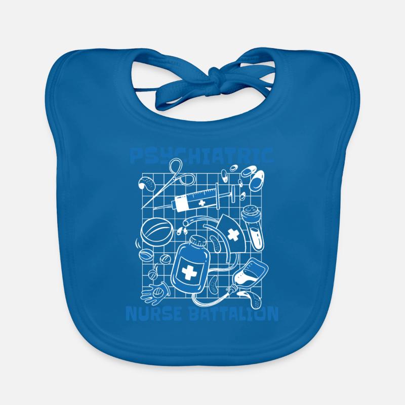 Krankenschwester - Baby Bio-Lätzchen - Pfauenblau
