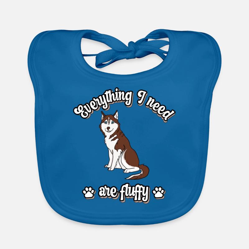 Everything I need are fluffy süßes Hunde red Baby Bio-Lätzchen