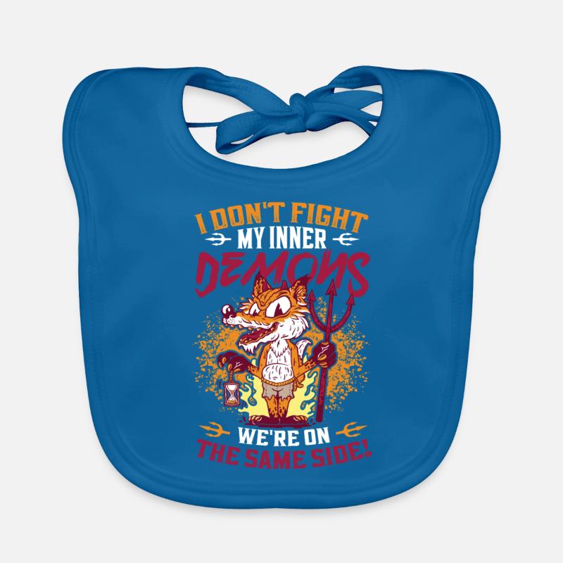 I like my inner demons, gothic humor. Organic Baby Bibs