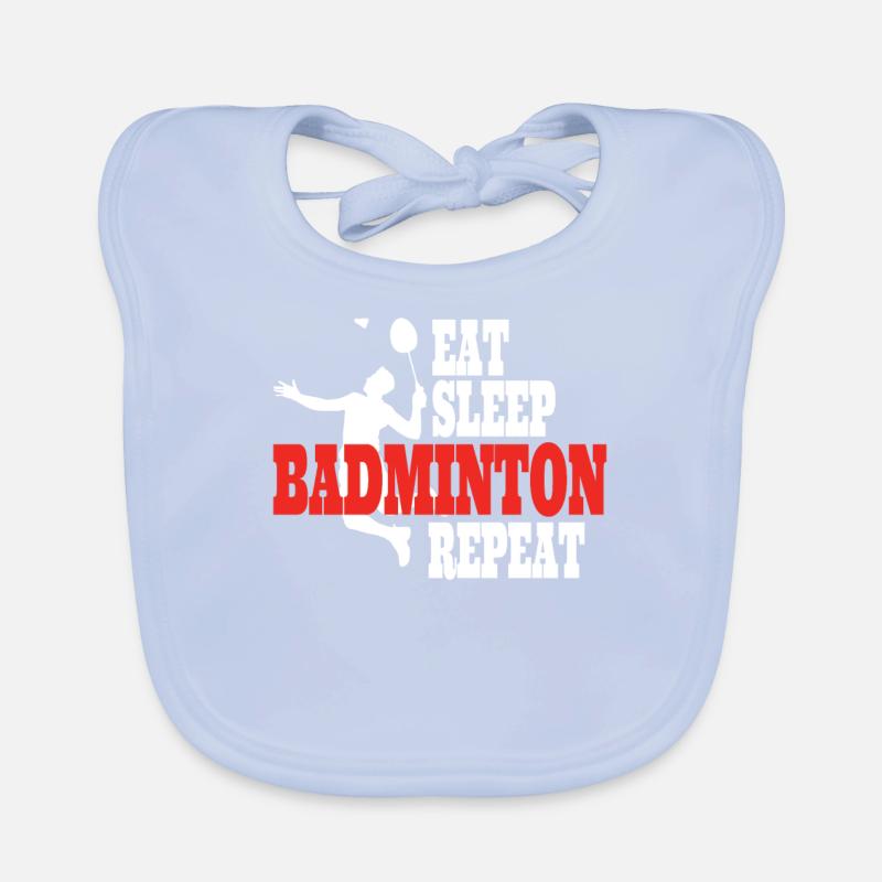 Conception d’idée cadeau de joueur de badminton Bavoir bio Bébé
