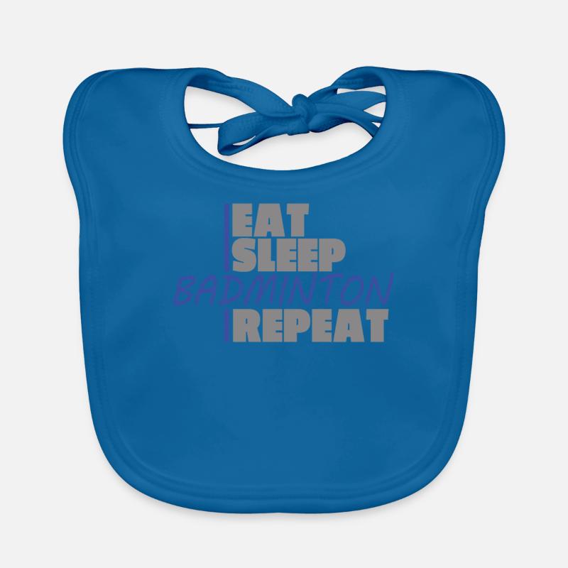 Badminton Player Gift Idea Design Organic Baby Bibs