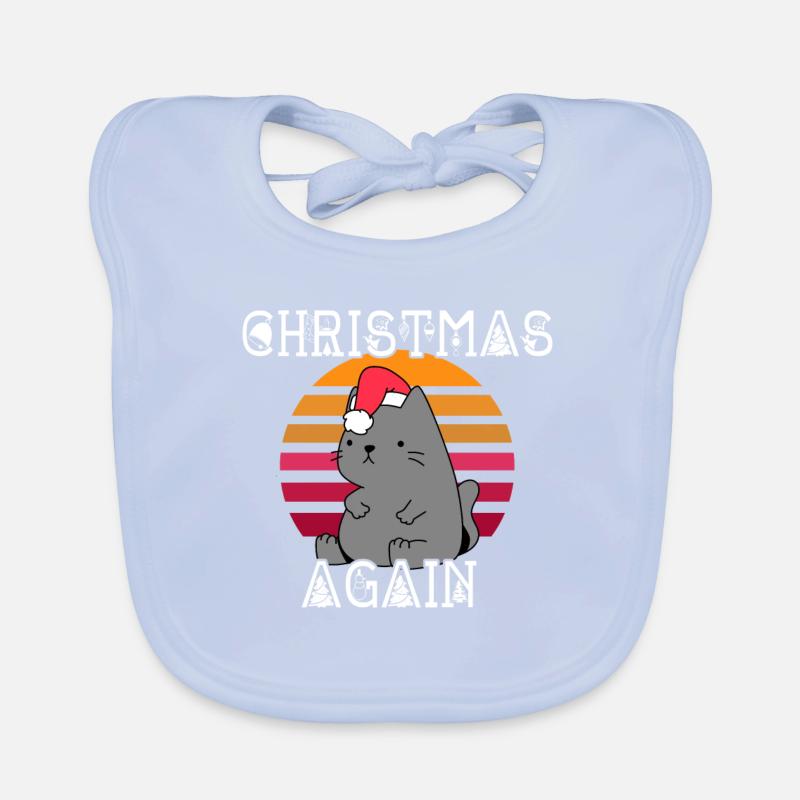 Noël à nouveau Chat de Noël Bavoir bio Bébé