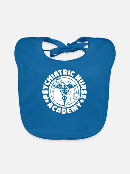 Krankenschwester - Baby Bio-Lätzchen - Pfauenblau