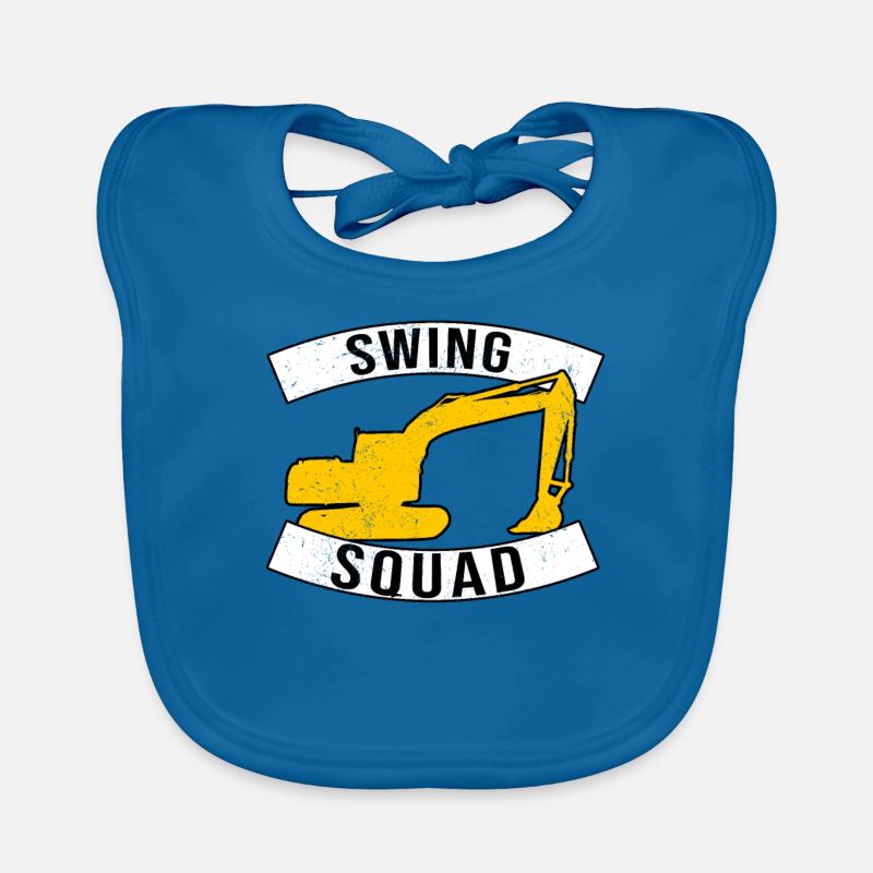 Backhoe Operator Swing Squad Organic Baby Bibs