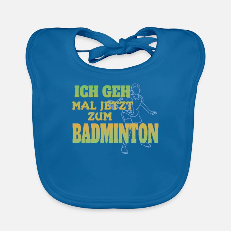 Badminton Geschenkidee Sport Design Baby Bio-Lätzchen