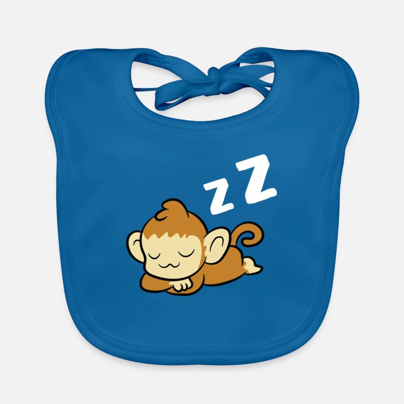 Sleeping Monkey Pyjama Lazy Monkey Organic Baby Bibs