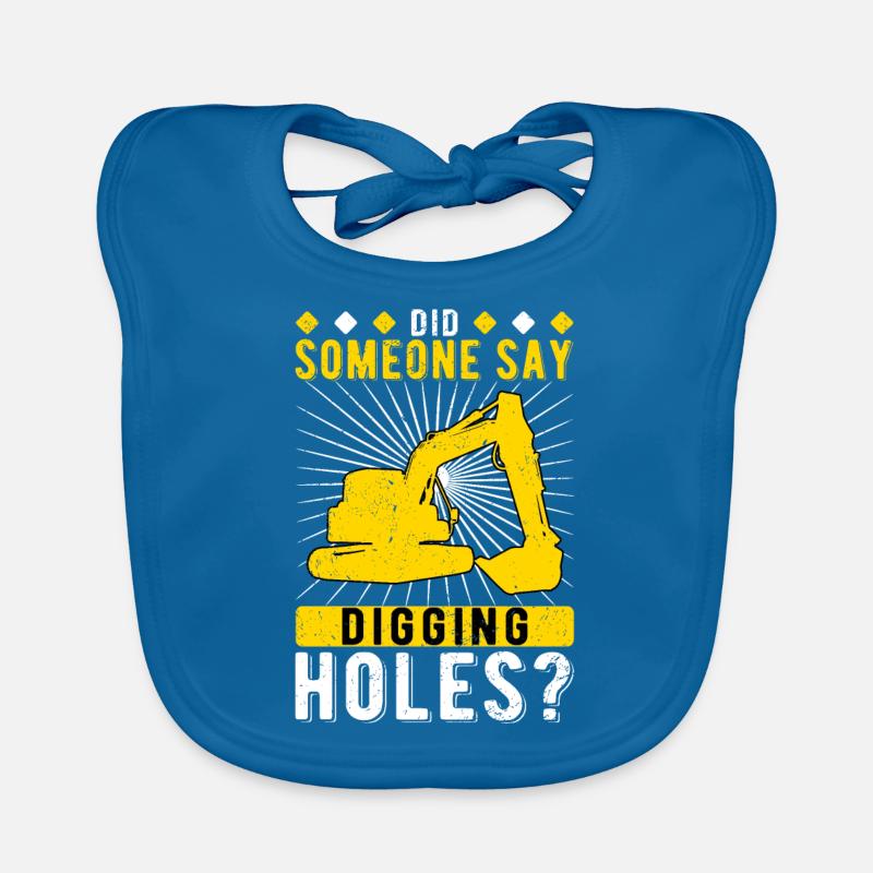 Baggerfahrer Digging Holes? Organic Baby Bibs