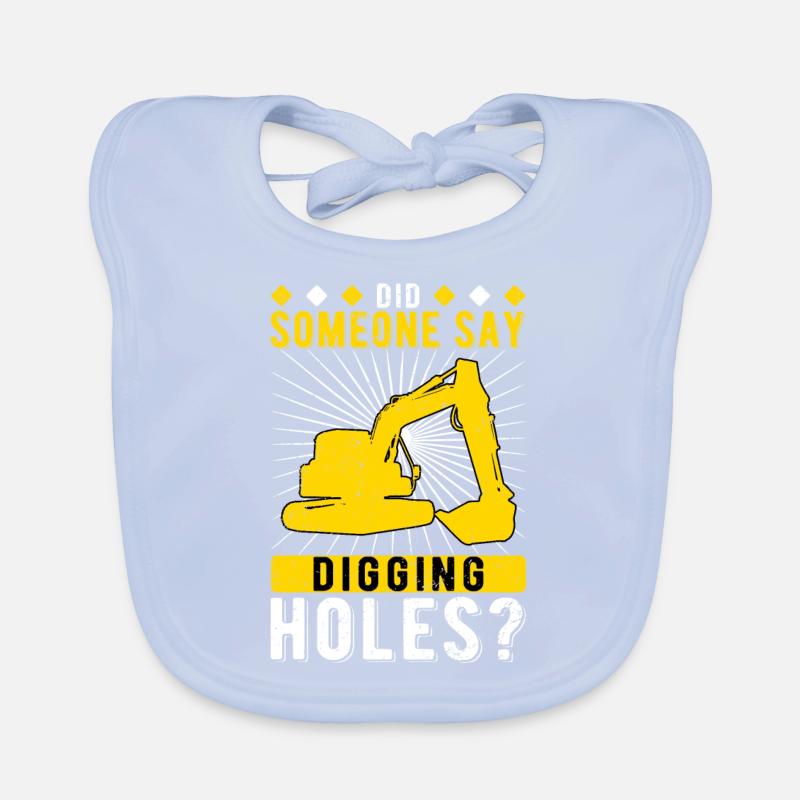Baggerfahrer Digging Holes? Organic Baby Bibs
