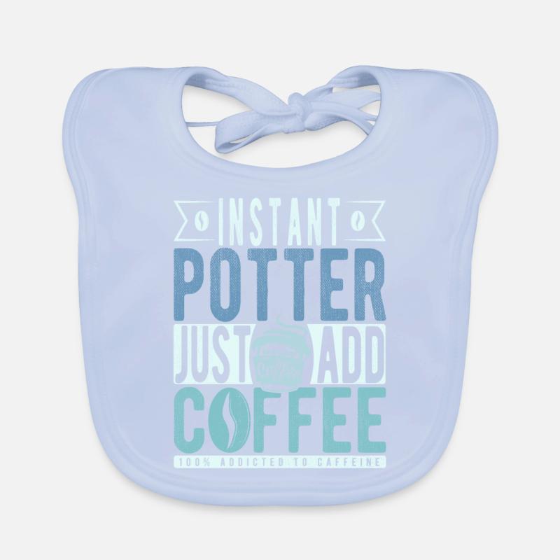Töpfer Kaffee Spruch Baby Bio-Lätzchen