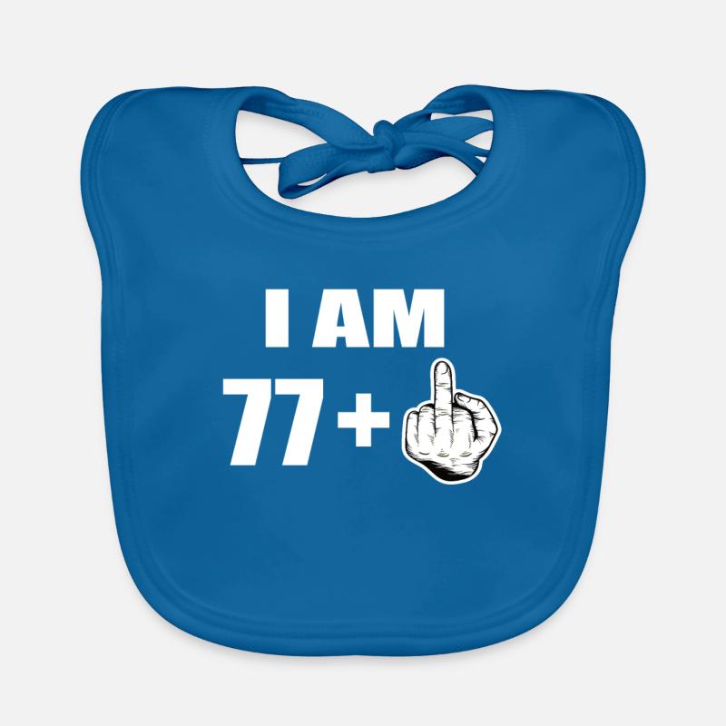 78e anniversaire - Bavoir bio Bébé - bleu paon