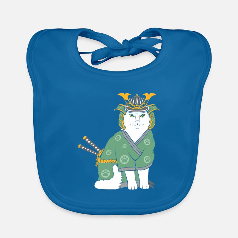 Neko Samurai Drôle Bavoir bio Bébé