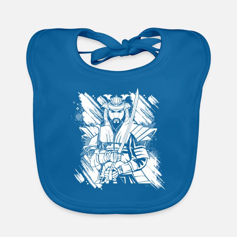 Japanese Samurai Warrior Baby Bio-Lätzchen