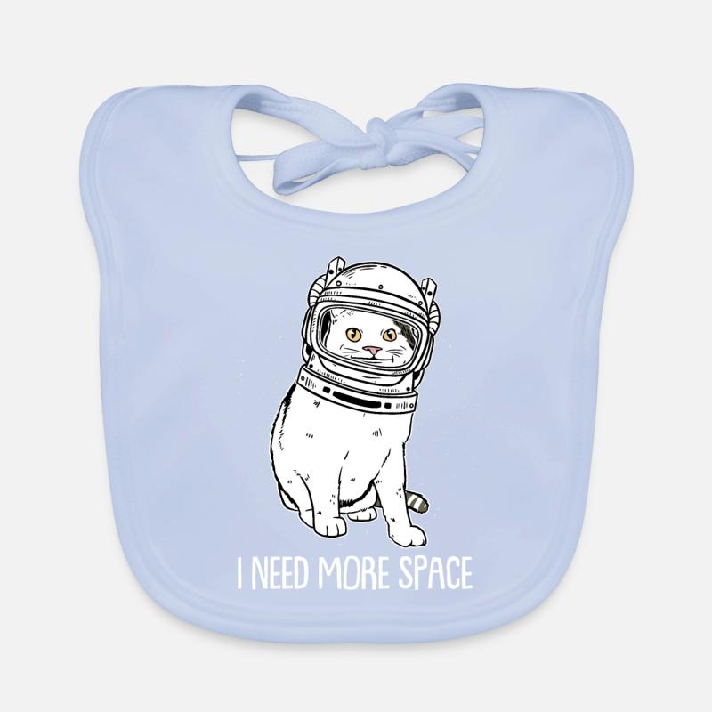 Katze Astronaut I Need More Space Baby Bio-Lätzchen