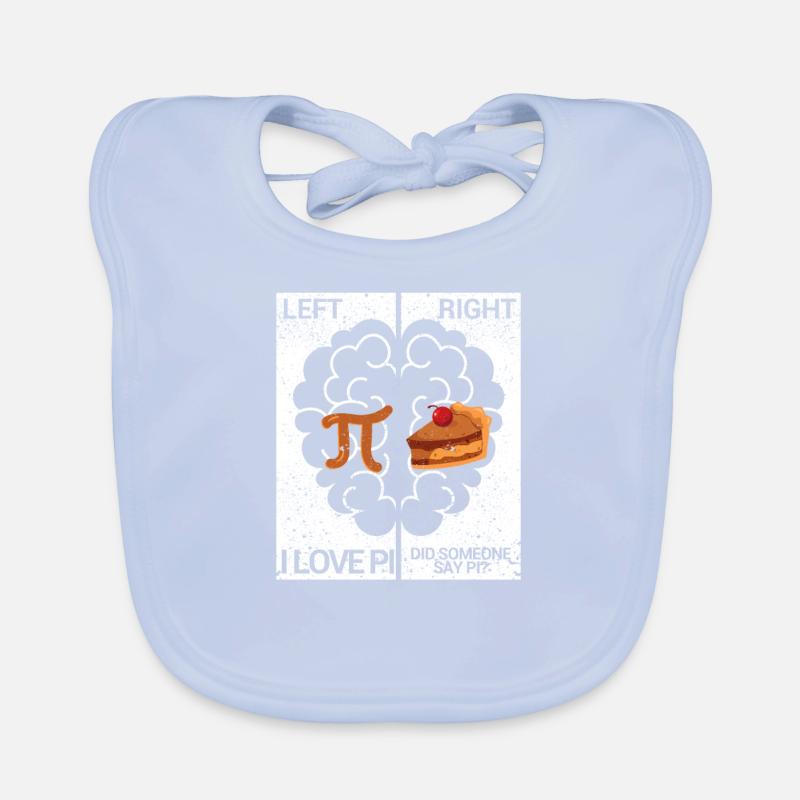 Left Pi Right Cake Funny Math Chemistry Student Organic Baby Bibs