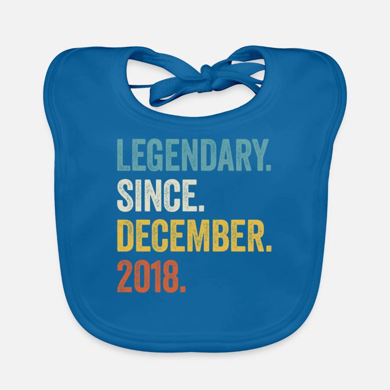 Legendary Since December 2018 4. Geburtstag Baby Bio-Lätzchen