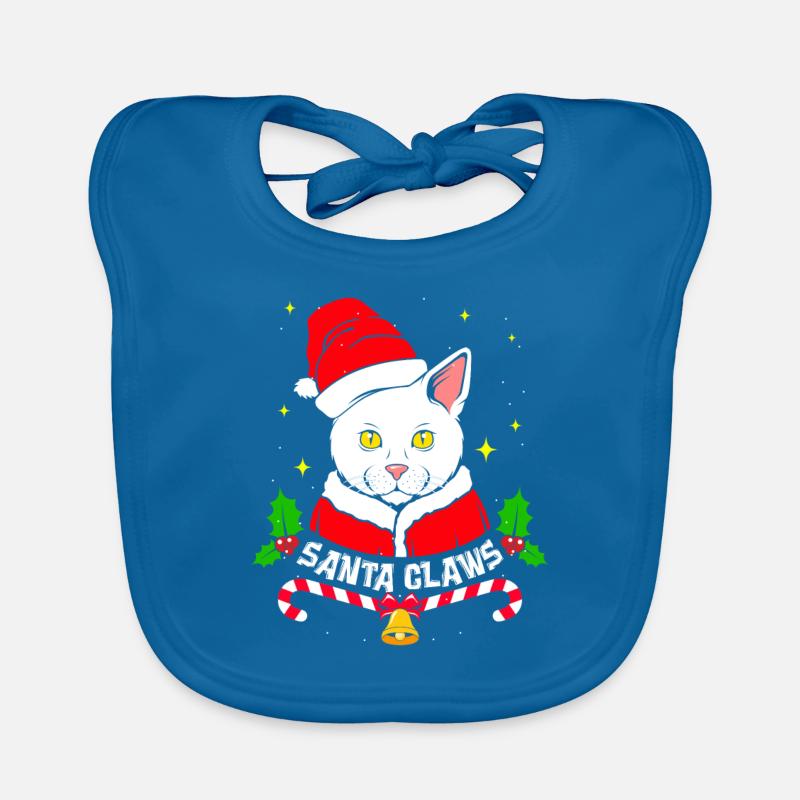 Cat Santa Claws Baby Bio-Lätzchen
