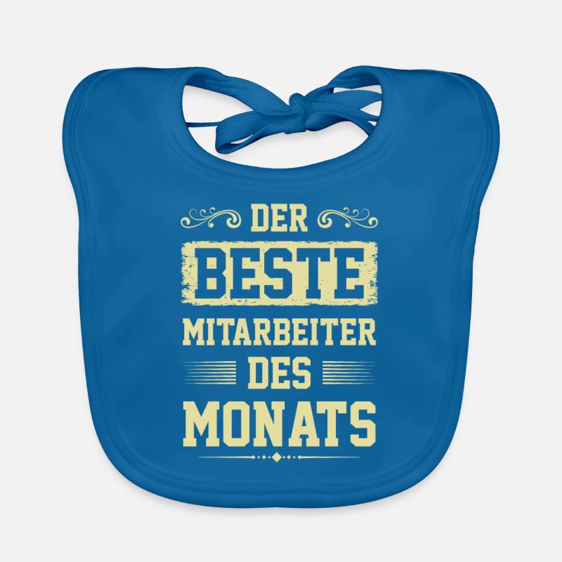 Mitarbeiter des Monats - Baby Bio-Lätzchen - Pfauenblau