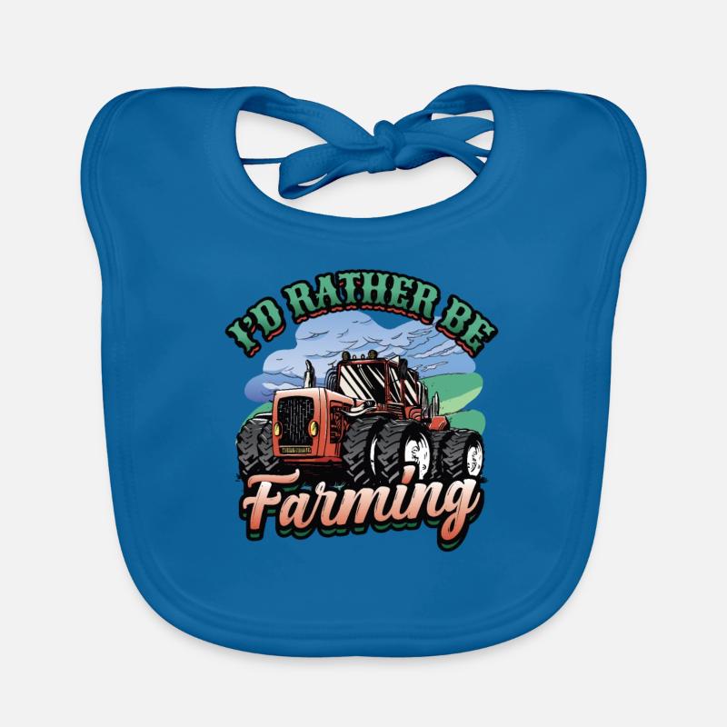 I would rather be a farmer Organic Baby Bibs