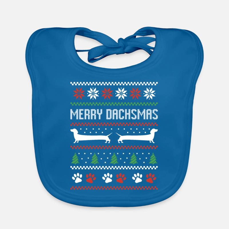 Teckel Saucisse Chien Pull de Noël moche Bavoir bio Bébé
